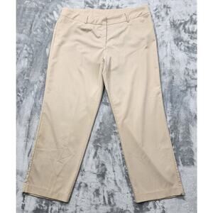 JMS Just My Size Pants Womens 22W Tan Khaki Straight Leg Chino Stretch Office